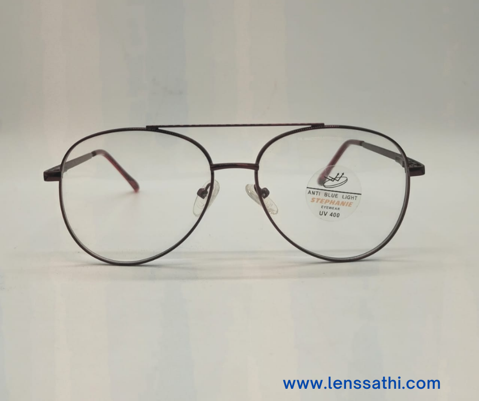 Metal Blue Cut Avaitor Shape frame